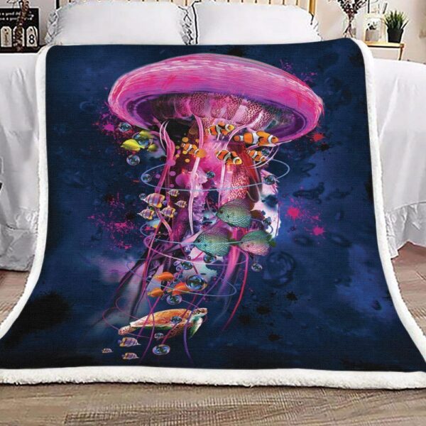 Jellyfish Fleece Blanket Sherpa Blanket