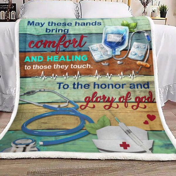 Nurse Fleece Blanket Sherpa Blanket