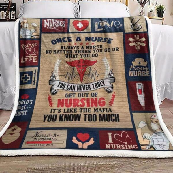 Nurse Fleece Blanket Sherpa Blanket