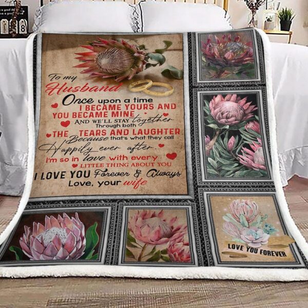 Protea To My Husband Fleece Blanket Sherpa Blanket