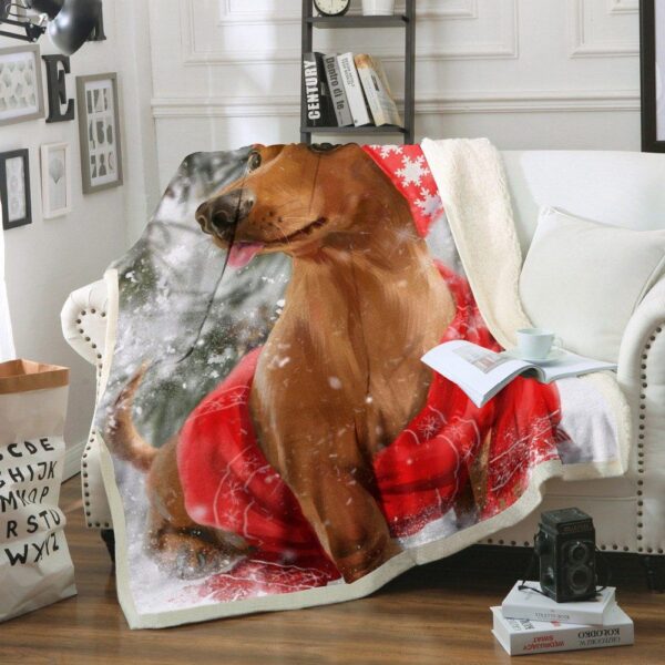 Dachshunds Fleece Blanket Sherpa Blanket