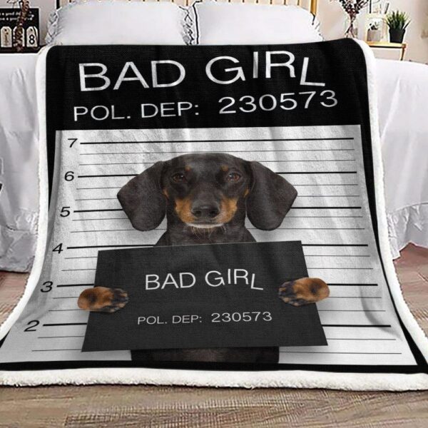 Dachshund Fleece Blanket Sherpa Blanket