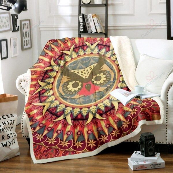 Owl Fleece Blanket Sherpa Blanket
