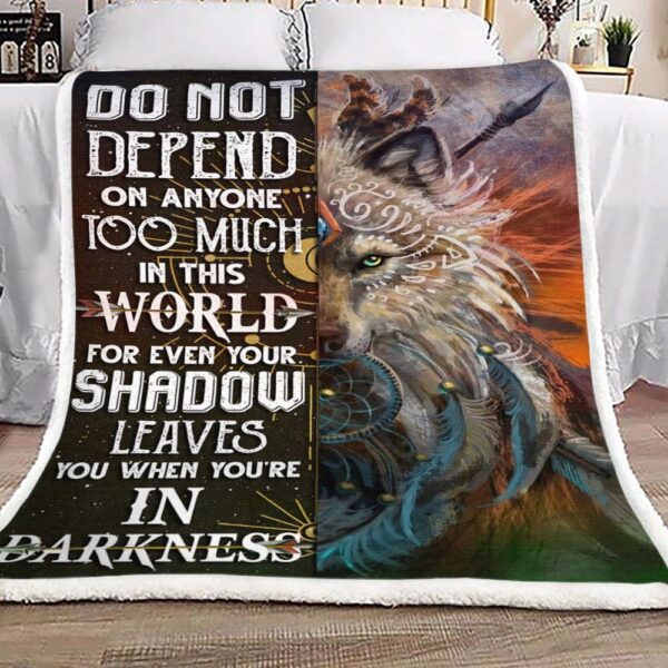 Darkness Wolf Fleece Blanket Sherpa Blanket