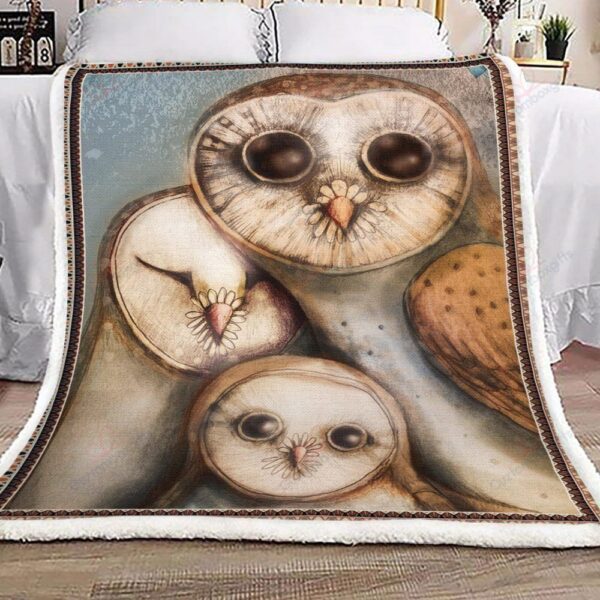Owls Fleece Blanket Sherpa Blanket