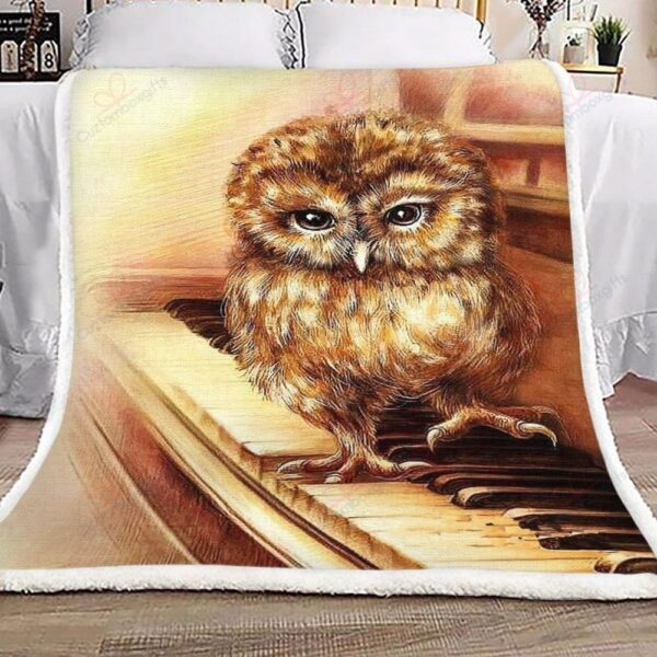Owl Piano Fleece Blanket Sherpa Blanket