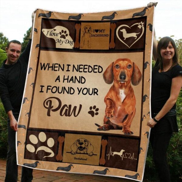 Dachshund Fleece Blanket Sherpa Blanket