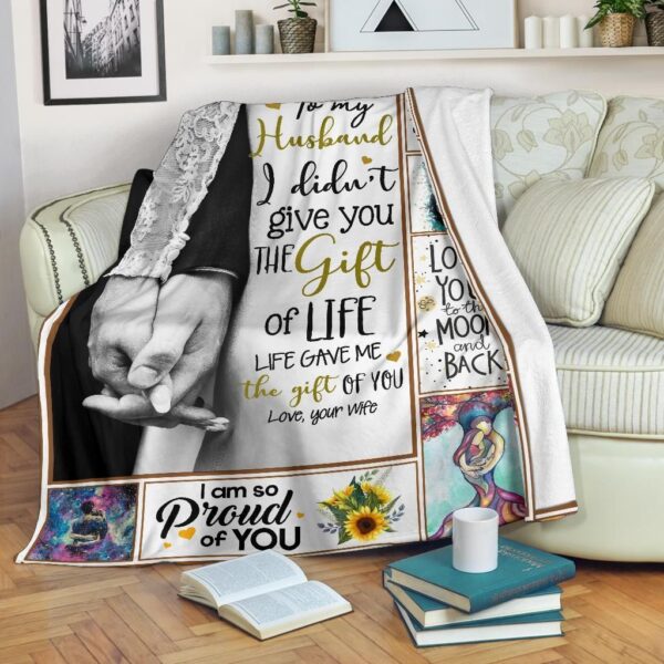 To My Husband Fleece Blanket Sherpa Blanket