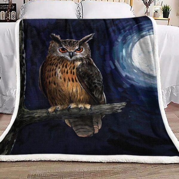 Owl Fleece Blanket Sherpa Blanket