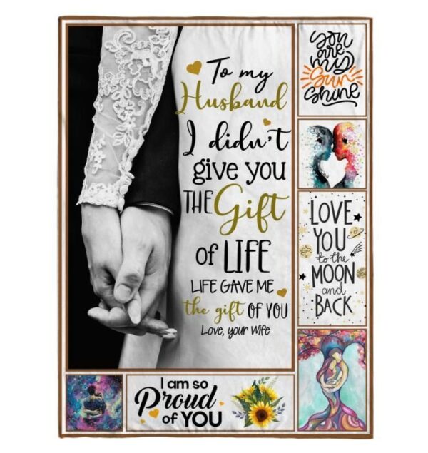 To My Husband Fleece Blanket Sherpa Blanket