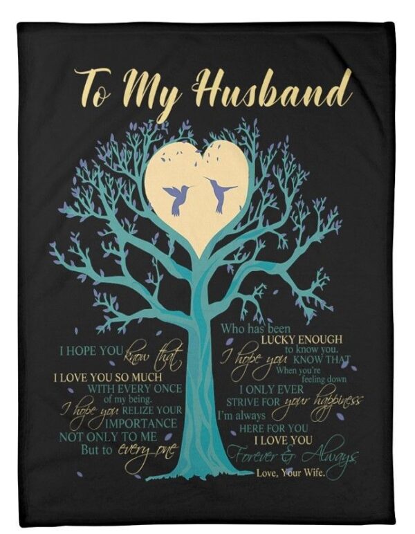 To My Husband Fleece Blanket Sherpa Blanket
