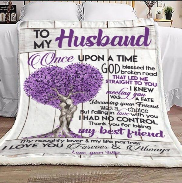 To My Husband Fleece Blanket Sherpa Blanket