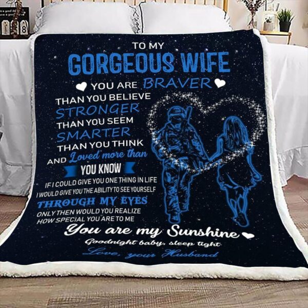 Husband To Wife Fleece Blanket Sherpa Blanket