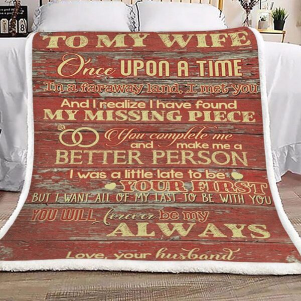 Husband To Wife Fleece Blanket Sherpa Blanket