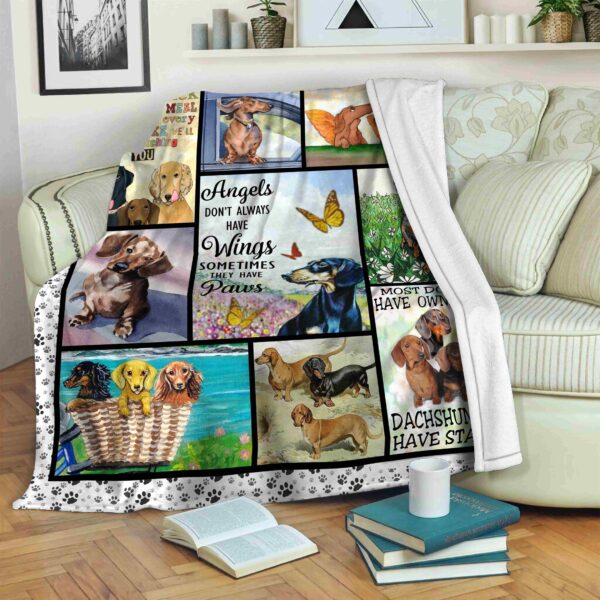 Dachshund Fleece Blanket Sherpa Blanket