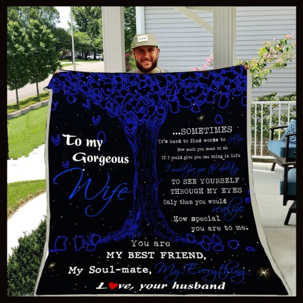 Family Husband To Wife Fleece Blanket Sherpa Blanket