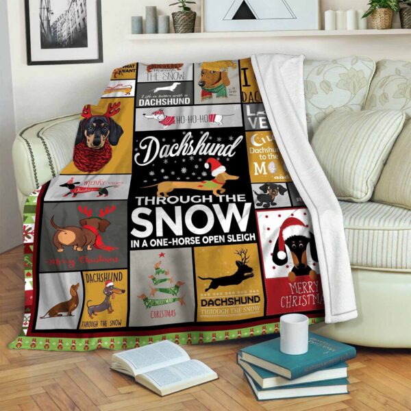 Dachshund Fleece Blanket Sherpa Blanket