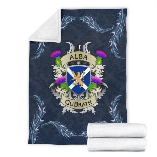 Scotland Forever Flag Lion Thistle Fleece Blanket Sherpa Blanket