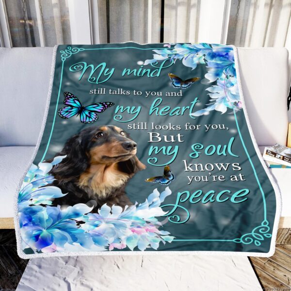 Dachshund My Mind Fleece Blanket Sherpa Blanket