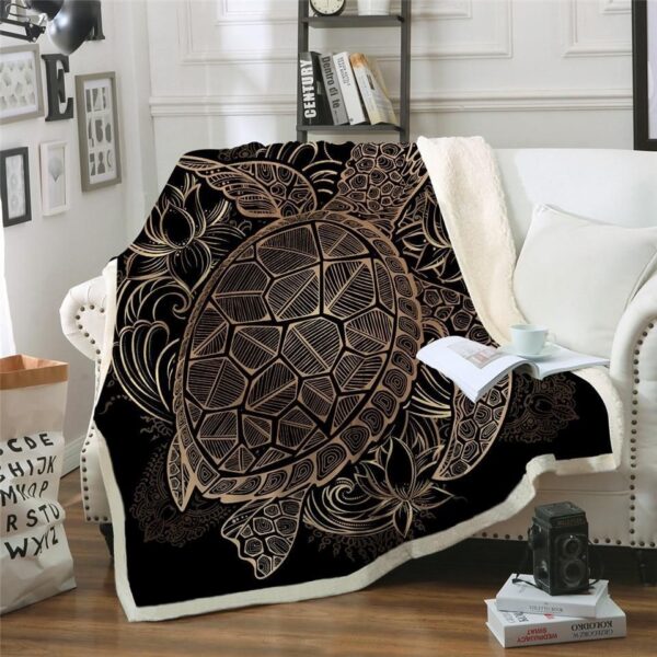 Golden Tortoise Fleece Blanket Sherpa Blanket