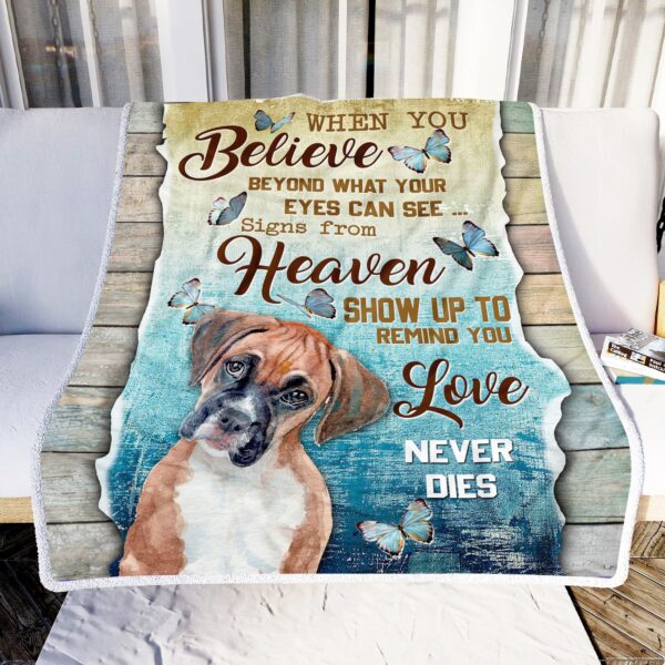 When You Believe Dachshund Fleece Blanket Sherpa Blanket