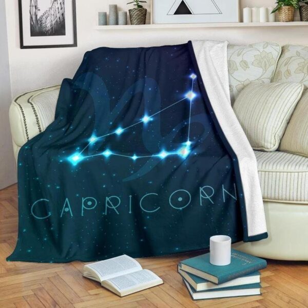 Capricorn Zodiac Sign Astrology Fleece Blanket Sherpa Blanket