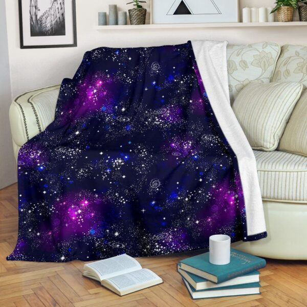 Space Galaxy Pattern Fleece Blanket Sherpa Blanket