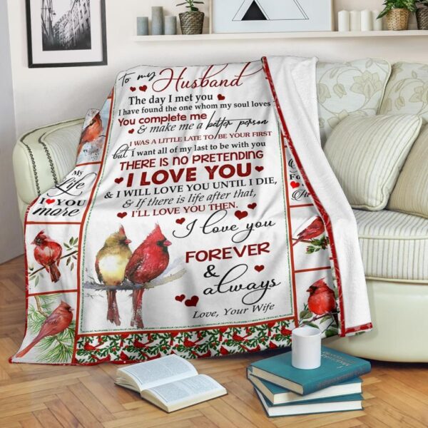 To My Husband Fleece Blanket Sherpa Blanket