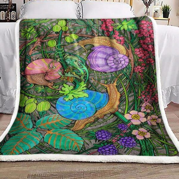Snail Fleece Blanket Sherpa Blanket