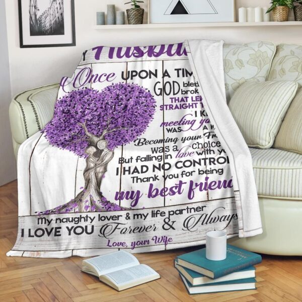 To My Husband Fleece Blanket Sherpa Blanket