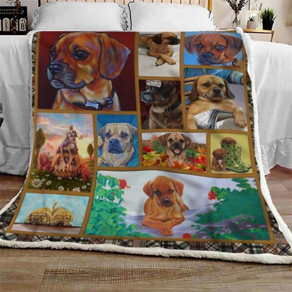 Puggle Fleece Blanket Sherpa Blanket