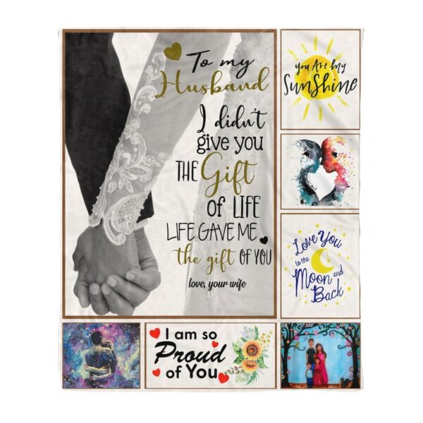 To My Husband Fleece Blanket Sherpa Blanket