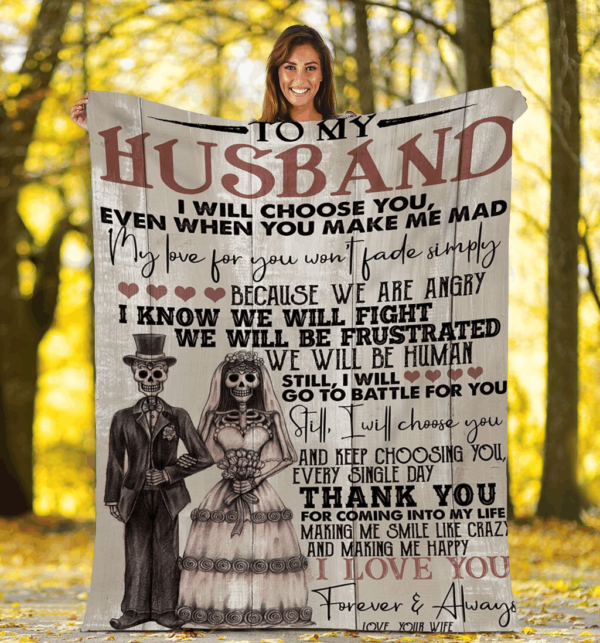 To My Husband Fleece Blanket Sherpa Blanket