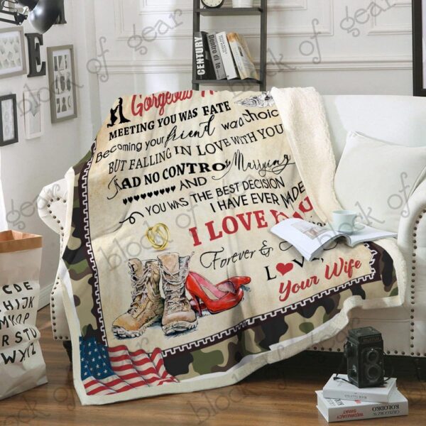My Soldier My Husband Fleece Blanket Sherpa Blanket