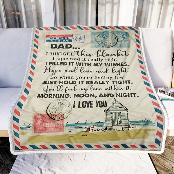 To My Dad Love Letter Fleece Blanket Sherpa Blanket