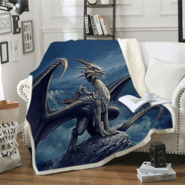 Dinosaur Fleece Blanket Sherpa Blanket