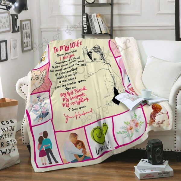 I Love You Your Husband Fleece Blanket Sherpa Blanket