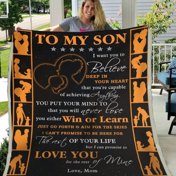 Son Promise To Love You For The Rest Of Mine Fleece Blanket Sherpa Blanket