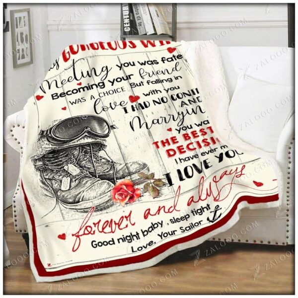 Husband Sailor Fleece Blanket Sherpa Blanket