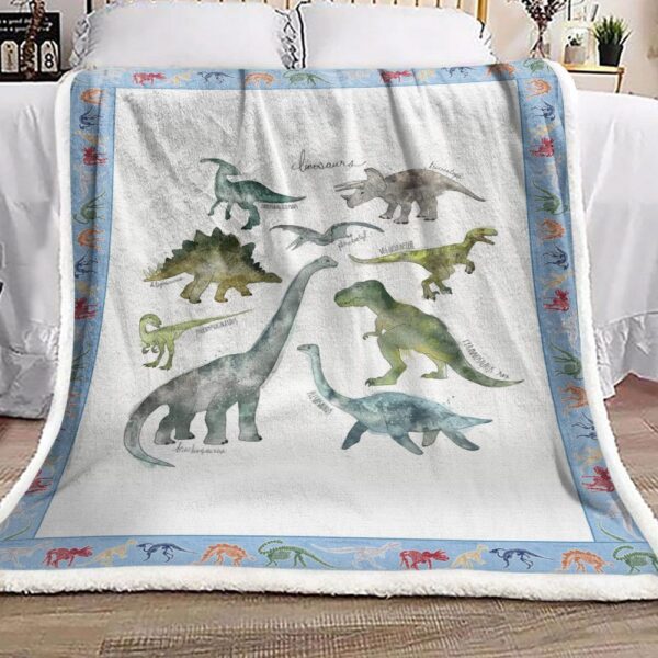 Dinosaurs Fleece Blanket Sherpa Blanket