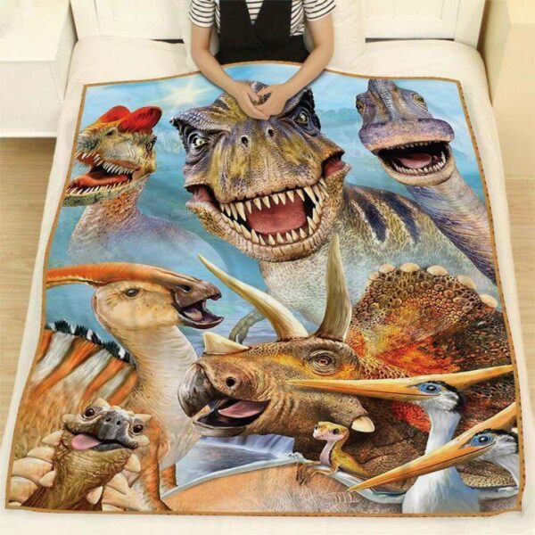Dinosaurs Fleece Blanket Sherpa Blanket