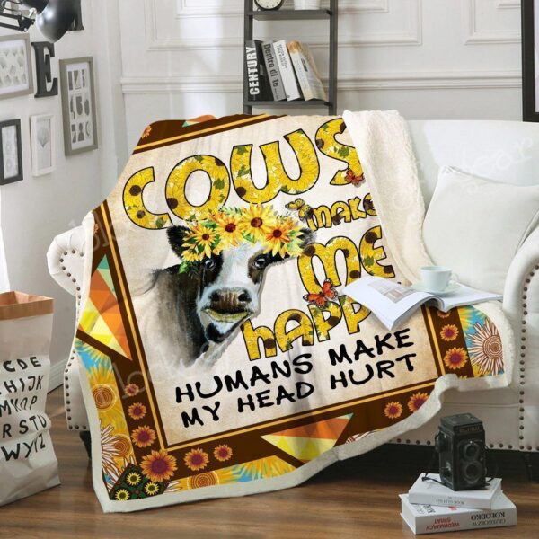 Cows Fleece Blanket Sherpa Blanket