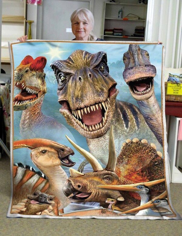 Dinosaurs Fleece Blanket Sherpa Blanket