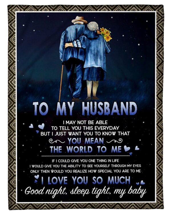 To My Husband Fleece Blanket Sherpa Blanket