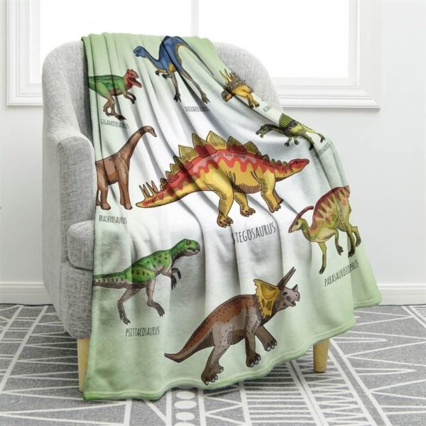 Dinosaur Fleece Blanket Sherpa Blanket
