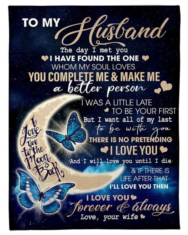 To my Husband Fleece Blanket Sherpa Blanket