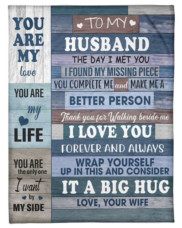 To my Husband Fleece Blanket Sherpa Blanket