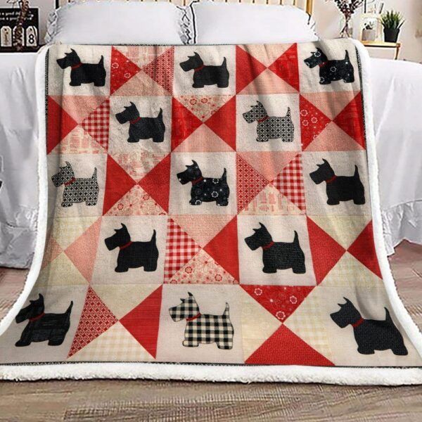 Scottish Terrier Fleece Blanket Sherpa Blanket