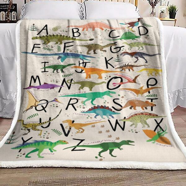 Dinosaur Fleece Blanket Sherpa Blanket