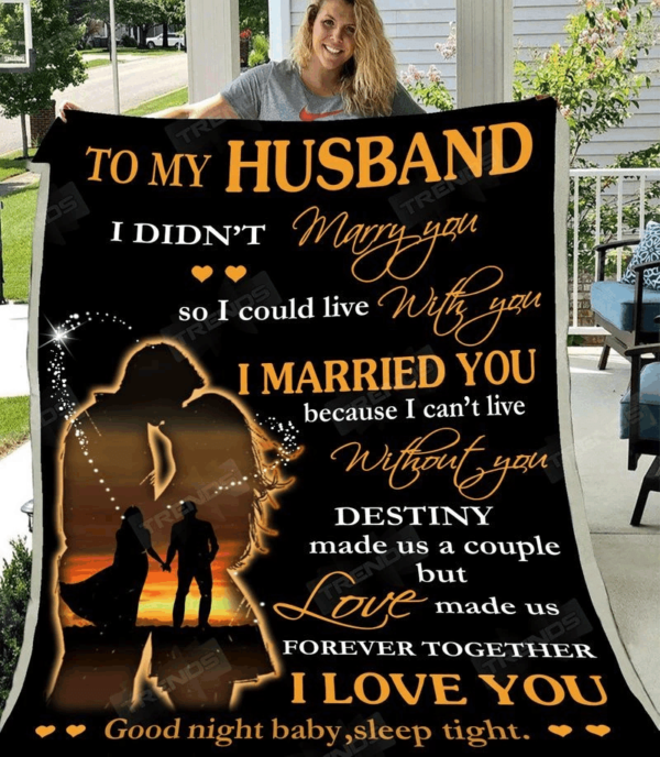 Husband Love Fleece Blanket Sherpa Blanket